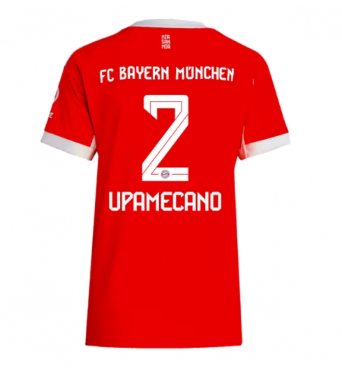 Bayern Munich Dayot Upamecano #2 Hjemmedrakt Dame 2025-26 Kortermet Bayern Munich Dayot Upamecano #2 Hjemmedrakt Dame 2025-26 Kortermet