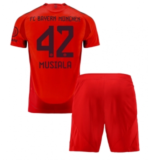 Bayern Munich Jamal Musiala #42 Hjemmedraktsett Barn 2024-25 Kortermet (+ Korte bukser)