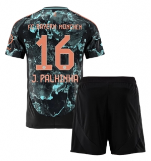 Bayern Munich Joao Palhinha #16 Bortedraktsett Barn 2024-25 Kortermet (+ Korte bukser)