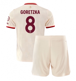 Bayern Munich Leon Goretzka #8 Tredjedraktsett Barn 2024-25 Kortermet (+ Korte bukser)