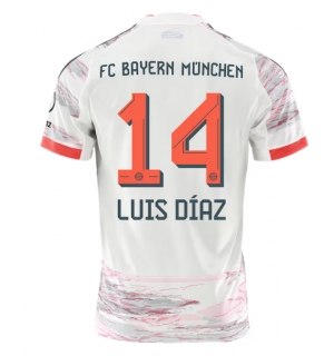 Bayern Munich Luis Diaz #14 Bortedrakt 2025-26 Kortermet