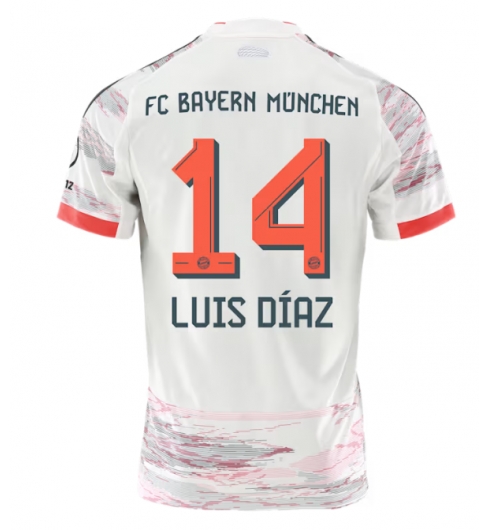 Bayern Munich Luis Diaz #14 Bortedrakt 2025-26 Kortermet Bayern Munich Luis Diaz #14 Bortedrakt 2025-26 Kortermet