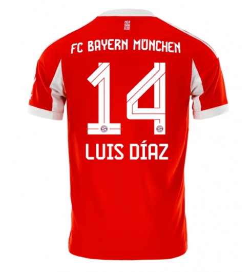 Bayern Munich Luis Diaz #14 Hjemmedrakt 2025-26 Kortermet Bayern Munich Luis Diaz #14 Hjemmedrakt 2025-26 Kortermet