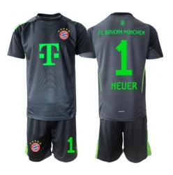 Bayern Munich Manuel Neuer #1 Keeper Bortedraktsett Barn 2025-26 Kortermet (+ Korte bukser)