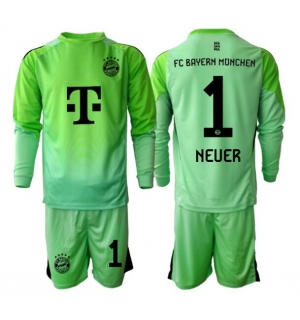 Bayern Munich Manuel Neuer #1 Keeper Hjemmedraktsett Barn 2025-26 Langermet (+ Korte bukser)