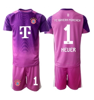 Bayern Munich Manuel Neuer #1 Keeper Tredjedraktsett Barn 2025-26 Kortermet (+ Korte bukser)