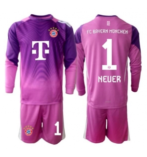 Bayern Munich Manuel Neuer #1 Keeper Tredjedraktsett Barn 2025-26 Langermet (+ Korte bukser)