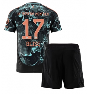 Bayern Munich Michael Olise #17 Bortedraktsett Barn 2024-25 Kortermet (+ Korte bukser)