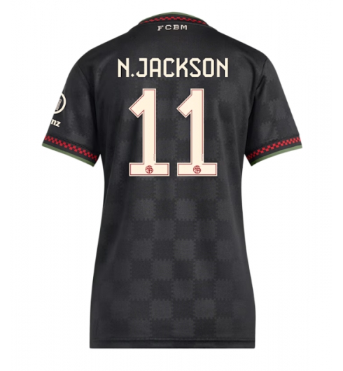 Bayern Munich Nicolas Jackson #11 Tredjedrakt Dame 2025-26 Kortermet Bayern Munich Nicolas Jackson #11 Tredjedrakt Dame 2025-26 Kortermet