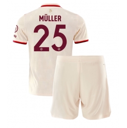 Bayern Munich Thomas Muller #25 Tredjedraktsett Barn 2024-25 Kortermet (+ Korte bukser)