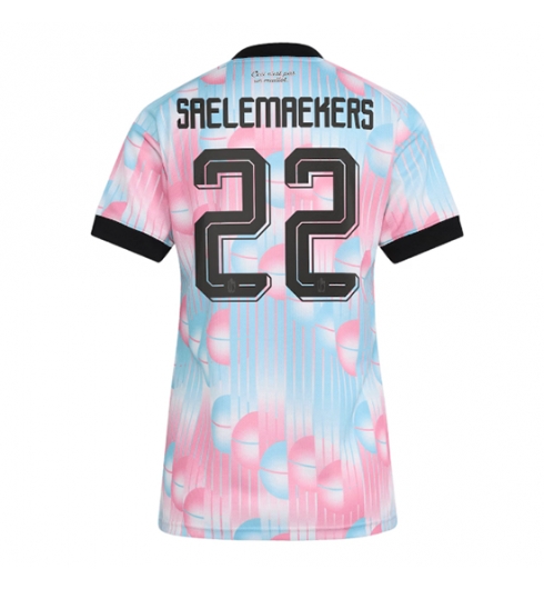 Belgia Alexis Saelemaekers #22 Bortedrakt Dame VM 2026 Kortermet Belgia Alexis Saelemaekers #22 Bortedrakt Dame VM 2026 Kortermet