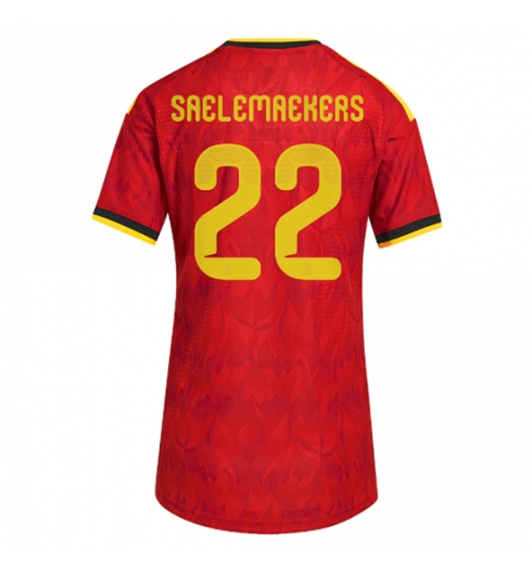 Belgia Alexis Saelemaekers #22 Hjemmedrakt Dame VM 2026 Kortermet Belgia Alexis Saelemaekers #22 Hjemmedrakt Dame VM 2026 Kortermet