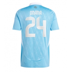 Belgia Amadou Onana #24 Bortedrakt EM 2024 Kortermet