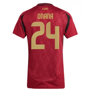 Belgia Amadou Onana #24 Hjemmedrakt Dame EM 2024 Kortermet
