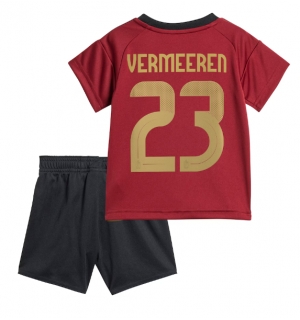 Belgia Arthur Vermeeren #23 Hjemmedraktsett Barn EM 2024 Kortermet (+ Korte bukser)