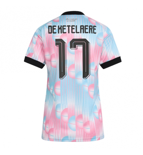 Belgia Charles De Ketelaere #17 Bortedrakt Dame VM 2026 Kortermet Belgia Charles De Ketelaere #17 Bortedrakt Dame VM 2026 Kortermet