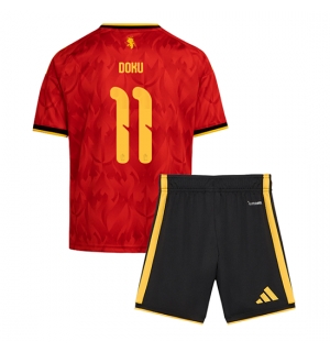 Belgia Jeremy Doku #11 Hjemmedraktsett Barn VM 2026 Kortermet (+ Korte bukser)