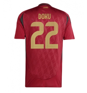 Belgia Jeremy Doku #22 Hjemmedrakt EM 2024 Kortermet