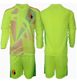 Belgia Keeper Bortedraktsett Barn EM 2024 Langermet (+ Korte bukser)