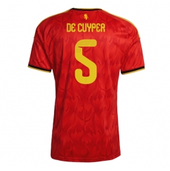 Belgia Maxim De Cuyper #5 Hjemmedrakt VM 2026 Kortermet