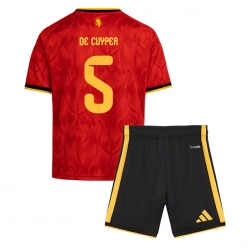 Belgia Maxim De Cuyper #5 Hjemmedraktsett Barn VM 2026 Kortermet (+ Korte bukser)