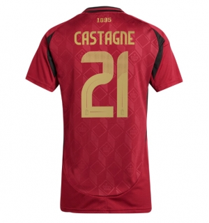 Belgia Timothy Castagne #21 Hjemmedrakt Dame EM 2024 Kortermet