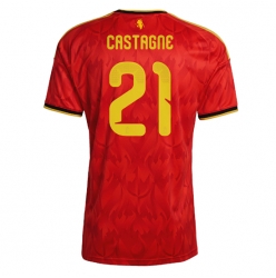 Belgia Timothy Castagne #21 Hjemmedrakt VM 2026 Kortermet