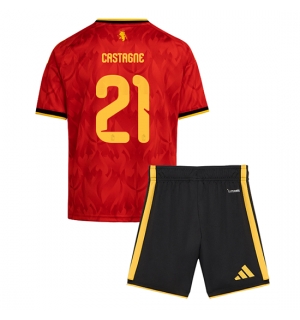 Belgia Timothy Castagne #21 Hjemmedraktsett Barn VM 2026 Kortermet (+ Korte bukser)