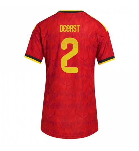 Belgia Zeno Debast #2 Hjemmedrakt Dame VM 2026 Kortermet Belgia Zeno Debast #2 Hjemmedrakt Dame VM 2026 Kortermet