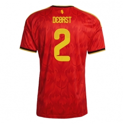 Belgia Zeno Debast #2 Hjemmedrakt VM 2026 Kortermet