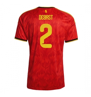 Belgia Zeno Debast #2 Hjemmedrakt VM 2026 Kortermet