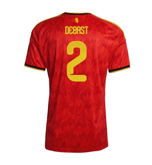 Belgia Zeno Debast #2 Hjemmedrakt VM 2026 Kortermet Belgia Zeno Debast #2 Hjemmedrakt VM 2026 Kortermet