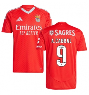 Benfica Arthur Cabral #9 Hjemmedrakt 2024-25 Kortermet
