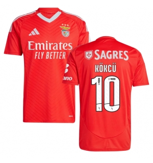 Benfica Orkun Kokcu #10 Hjemmedrakt 2024-25 Kortermet