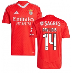 Benfica Vangelis Pavlidis #14 Hjemmedrakt 2024-25 Kortermet