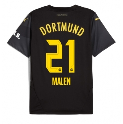 Borussia Dortmund Donyell Malen #21 Bortedrakt 2024-25 Kortermet