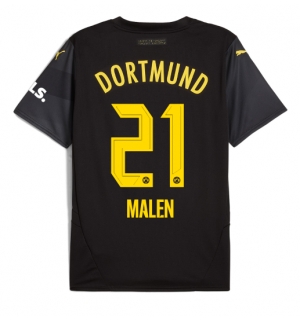 Borussia Dortmund Donyell Malen #21 Bortedrakt 2024-25 Kortermet