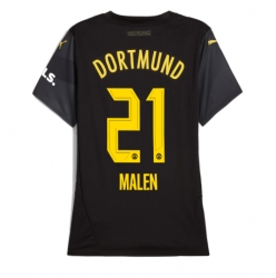 Borussia Dortmund Donyell Malen #21 Bortedrakt Dame 2024-25 Kortermet