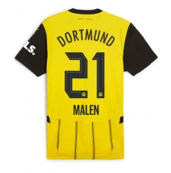 Borussia Dortmund Donyell Malen #21 Hjemmedrakt 2024-25 Kortermet
