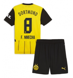 Borussia Dortmund Felix Nmecha #8 Hjemmedraktsett Barn 2024-25 Kortermet (+ Korte bukser)