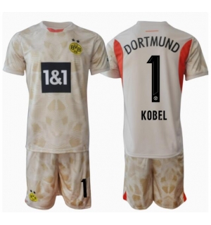 Borussia Dortmund Gregor Kobel #1 Keeper Hjemmedraktsett Barn 2024-25 Kortermet (+ Korte bukser)