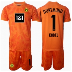 Borussia Dortmund Gregor Kobel #1 Keeper Tredjedraktsett Barn 2024-25 Kortermet (+ Korte bukser)