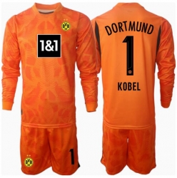 Borussia Dortmund Gregor Kobel #1 Keeper Tredjedraktsett Barn 2024-25 Langermet (+ Korte bukser)