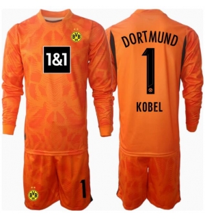Borussia Dortmund Gregor Kobel #1 Keeper Tredjedraktsett Barn 2024-25 Langermet (+ Korte bukser)