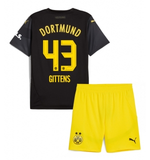 Borussia Dortmund Jamie Bynoe-Gittens #43 Bortedraktsett Barn 2024-25 Kortermet (+ Korte bukser)
