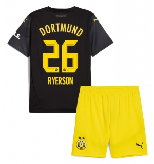 Borussia Dortmund Julian Ryerson #26 Bortedraktsett Barn 2024-25 Kortermet (+ Korte bukser)