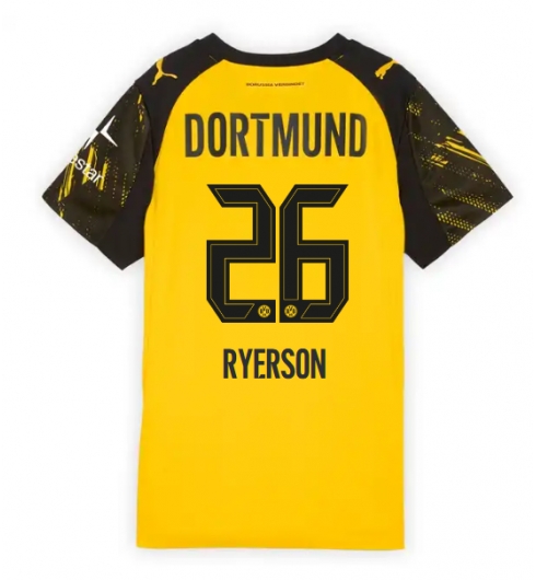 Borussia Dortmund Julian Ryerson #26 Hjemmedrakt Dame 2025-26 Kortermet Borussia Dortmund Julian Ryerson #26 Hjemmedrakt Dame 2025-26 Kortermet
