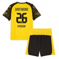 Borussia Dortmund Julian Ryerson #26 Hjemmedraktsett Barn 2025-26 Kortermet (+ Korte bukser)