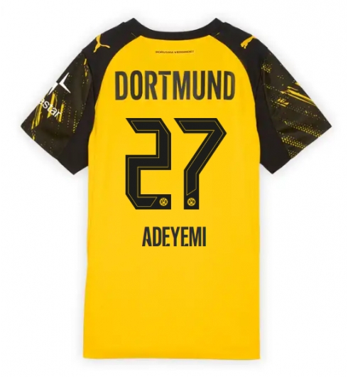 Borussia Dortmund Karim Adeyemi #27 Hjemmedrakt Dame 2025-26 Kortermet Borussia Dortmund Karim Adeyemi #27 Hjemmedrakt Dame 2025-26 Kortermet