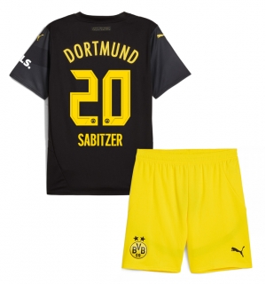 Borussia Dortmund Marcel Sabitzer #20 Bortedraktsett Barn 2024-25 Kortermet (+ Korte bukser)